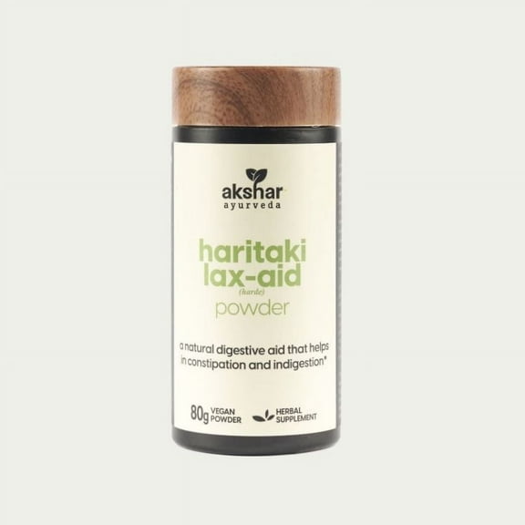 AKSHAR AYURVEDA Haritaki Lax Aid Powder Herbal Supplements for Men and Women, 80g