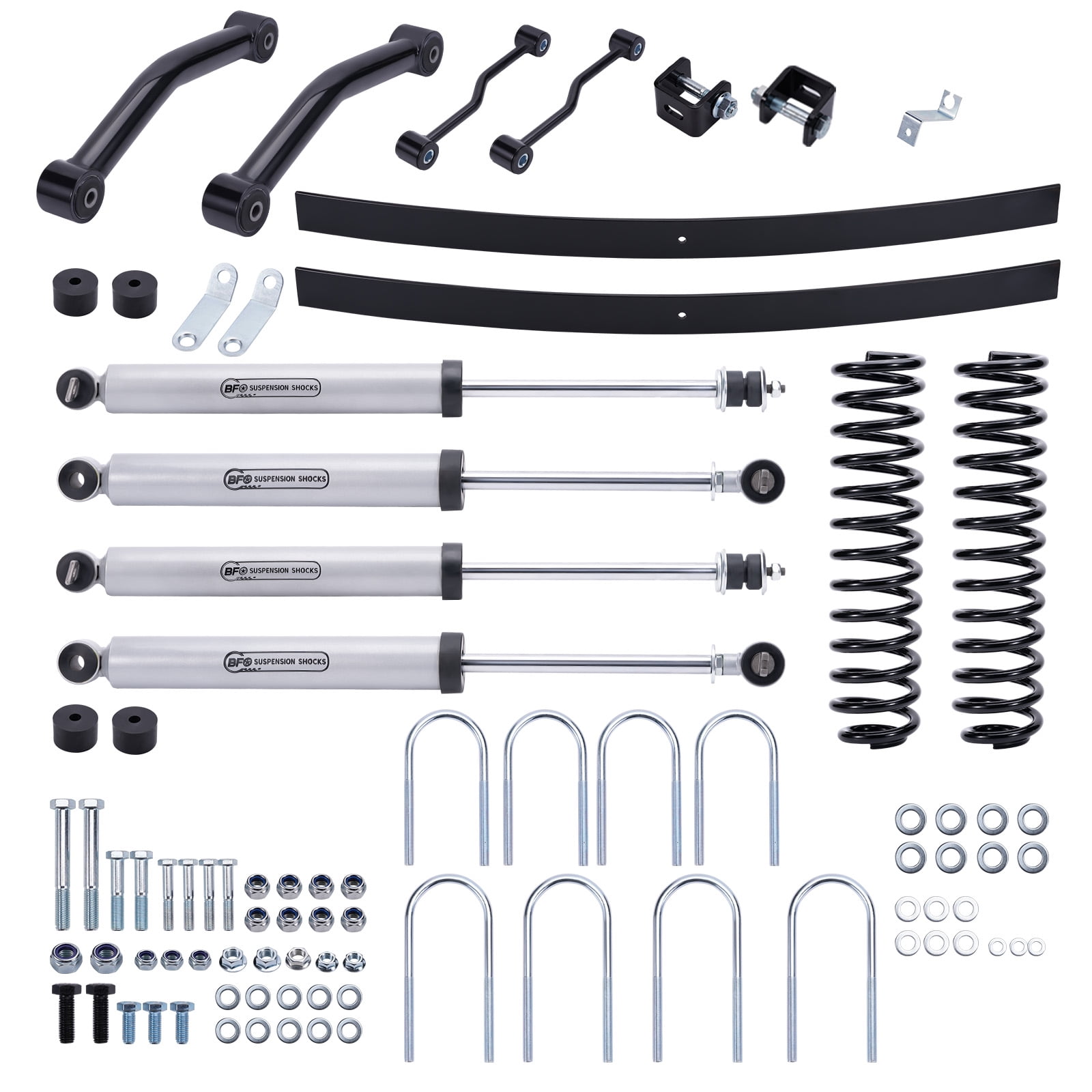 BFO 4.5" Suspension Lift Kit & Add-a-Leaf Springs For Jeep Cherokee XJ 1984-2001