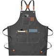 thumbnail image 1 of Delantal de lona Apron AFUN Chef para hombre y mujer, color gris, 1 of 7