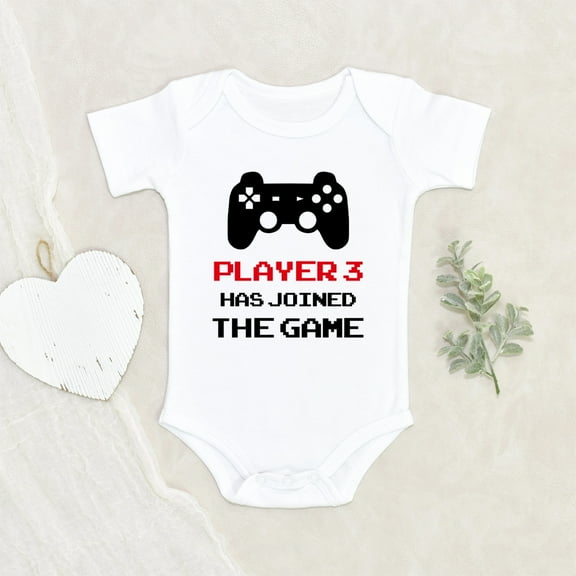 Pregnancy Announcement Baby Clothes - Player 3 Has Entered Baby Clothes - Third Baby Announcement Clothes