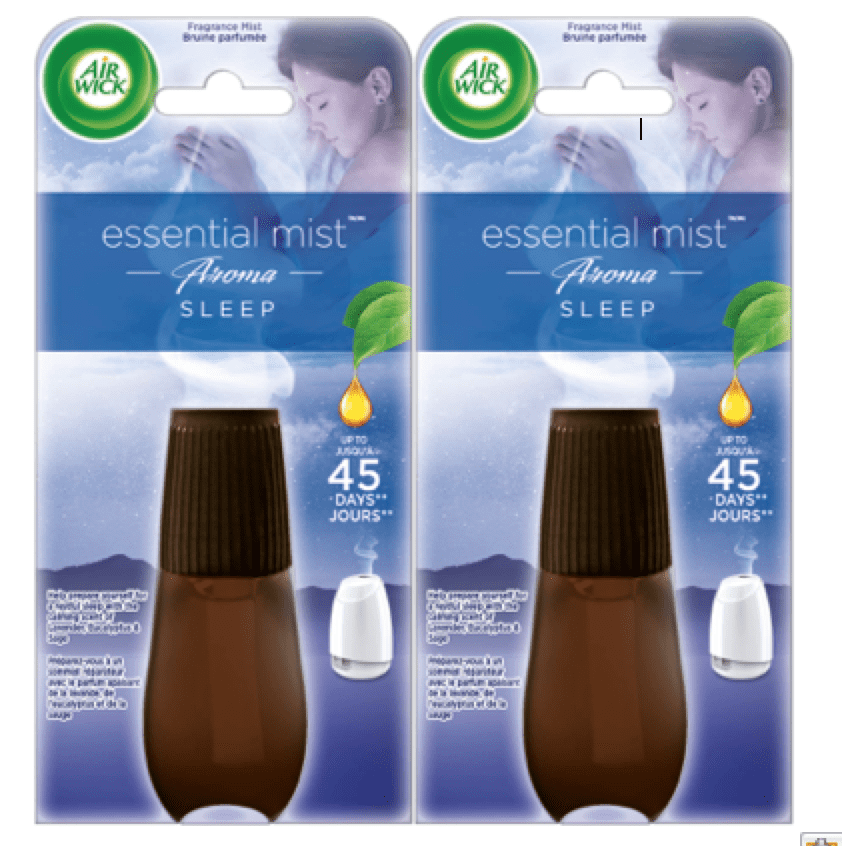 Air Wick Essential Mist Refill, Essential Oils Diffuser, Sleep, 2 ct