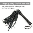 thumbnail image 4 of ShenMo 1pcs（Black）Leather Whip Horse Riding Crop Fringed Horse Riding Whip with Non-Slip Handle Leather Whip for Stage Performance,Horseback Riding Training, 4 of 6