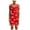 Red, variant on PLANET GOLD Womens Orange Tie Front Floral Short Sleeve Above The Knee Fit   Flare Dress Juniors S