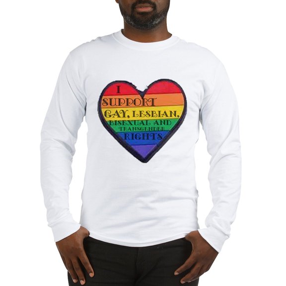 CafePress - I Support GLBT Rights Long Sleeve T Shirt - Unisex Cotton Long Sleeve T-Shirt