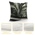 thumbnail image 4 of JEUXUS  Black and White Stripes Palm Leaf Pattern Summer  Pillow Cover Square Throw Pillow Case Cushion Cover, 4 of 5