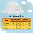 thumbnail image 3 of Protective Baby Bucket Sun Hat With UPF 50+ Protection Adjustable Infant Summer Beach Hats For Boy & Girl Breathable Toddler Swim Pool Play Sunhat With Wide Brim 2-3 Years White M, 52 CM, 3 of 5