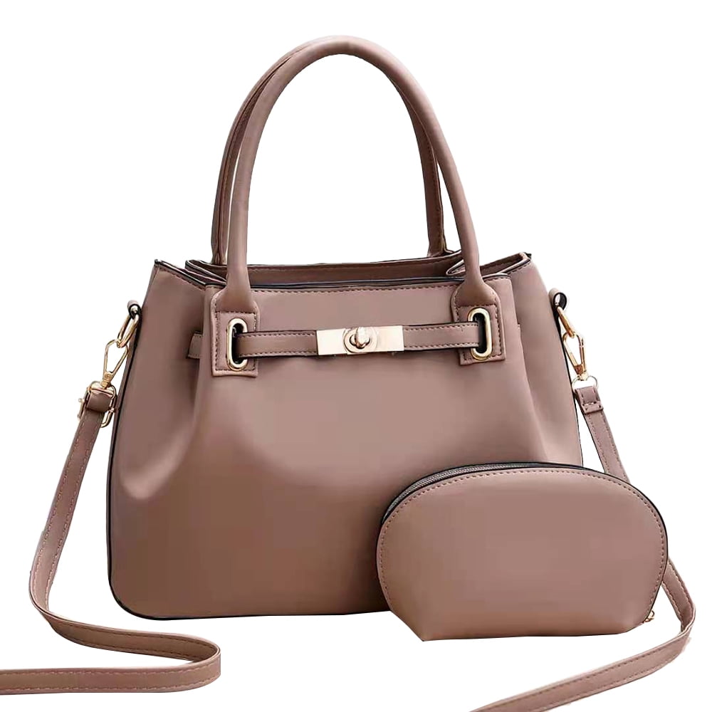 4 In 1 Women Bag Set Soft PU Leather Handbag Tote Shoulder Bags Wallet Purse