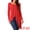 Red, variant on Women's High Low Hem Long Sleeve Blouses L Black