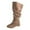 Khaki, variant on TKYCMSUAKI Rain Boots Women,Womens Faux Suede Knee High Boots Side Zipper Flat Low Heel Boot Shoes Pointed Toe Stretch Knee High Pull On Fall Weather Winter Boots