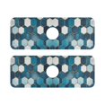 thumbnail image 7 of Yayeee Faucet Mat for Kitchen Sink 14.7" Diatomite Long Splash Guard Pad, Dark Blue Hexagon Patterns, 2 Pack, 7 of 7