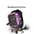 thumbnail image 3 of Njjex Cases for Apple Watch Case Series 3 42mm, PC Plated Hard Bumper Bling Crystal Diamonds Glitter Frame Protective Cover for iWatch Series 3 Series 2 Series 1 42mm -Purple, 3 of 8