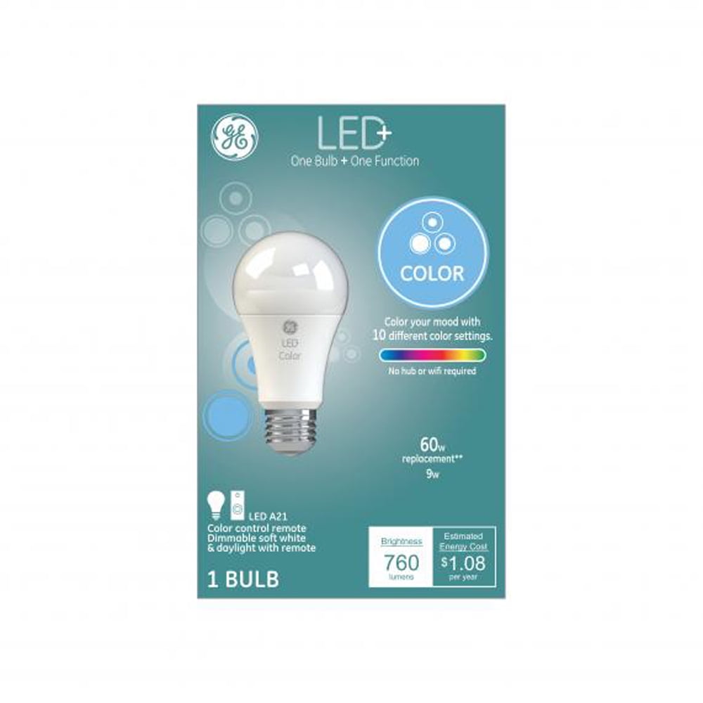 GE LED+ Color Changing A19 General Purpose 9.5Watt LED Light Bulb (60W