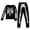 3Black, variant on lnmuld Kids Skeleton Two Piece Outfit Long Sleeve Top and Jogger Pants with Bow Tie Halloween Cosplay Sleepwear Costume Black,5-6 Years