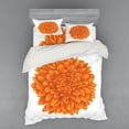 thumbnail image 2 of Ambesonne Orange Bedding Set 3 Pcs, Dahlia Flower Floral, Twin, Orange, 2 of 3