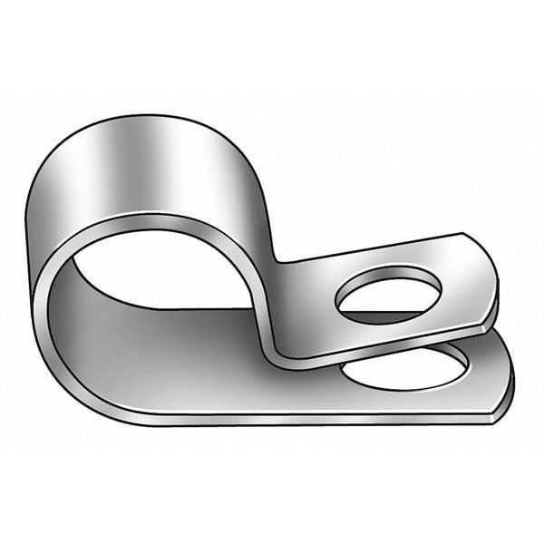 Cable Clamp, Steel, 1/4 in Bundle Dia., Natural, 50 PK CO0409Z1