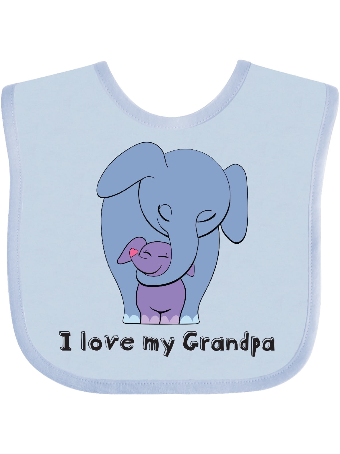 I Love my Grandpa Elephant Blue Purple Baby Bib - Walmart.com - Walmart.com