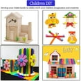 thumbnail image 3 of serony 400Pcs Colorful Wood Craft Sticks Wooden Popsicle Ice Cream Sticks for Hand DIY Craft, 3 of 6