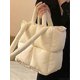thumbnail image 4 of Women Padded Shoulder Bag Luxury Check Tote Bag Soft Pillow Handbag Quilted Puffy High Capacity Underarm, 4 of 4