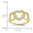 thumbnail image 3 of 10K Yellow Gold Ring Band Themed Cubic Zirconia CZ White, Size 5, 3 of 5