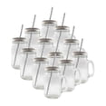 thumbnail image 1 of 24pz Frasco Vidrio Mason Jars Con Tapa Tarro Con Asa 500ml, 1 of 4