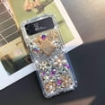 thumbnail image 2 of Compatible with Galaxy Z Flip 4 Case Cute Bling Glitter for Women Girls 3D Rhinestone Dimaond Girly Handmade Perfume Bottle Flower Gem Fashion Luxury Shiny Sparkle Crystal Phone Case, 2 of 6