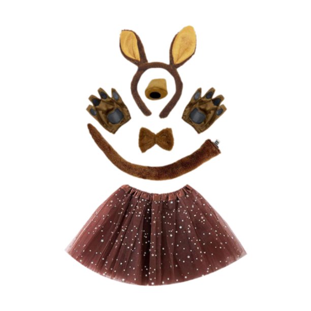 Conjunto orejas y cola larga animal para disfraces Halloween. Accesorios para juegos rol. Regalos Halloween. Juego de 6 piezas para adultos
