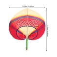 thumbnail image 2 of TABLETREANDS White Synthetic Material Handwoven Fan Summer Cooling 1Pcs 15.4x12.6in, 2 of 6