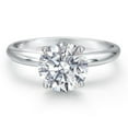thumbnail image 2 of Gem Stone King 14K White Gold IGI Certified Lab Grown Diamond Solitaire Engagement Ring for Women | 2 Ct Round Cut | E-F Color | VS1-VS2 Clarity, 2 of 6