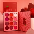 thumbnail image 1 of Aflano Red Paleta de sombras de ojos Maquillaje Ultra pigmentado y difuminado Bright Dark Hot True Red Sombra de ojos 12 colores Sin crueldad Terciopelo Mate Brillo Cálido Otoño Atardecer Rosa Rojo Pa, 1 of 5
