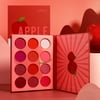 Red Eyeshadow Palette 12 Shades Makeup Professional, Ultra Pigmented Velvet Matte Shimmer Texture Warm Fall Sunset Eyeshadow Palette