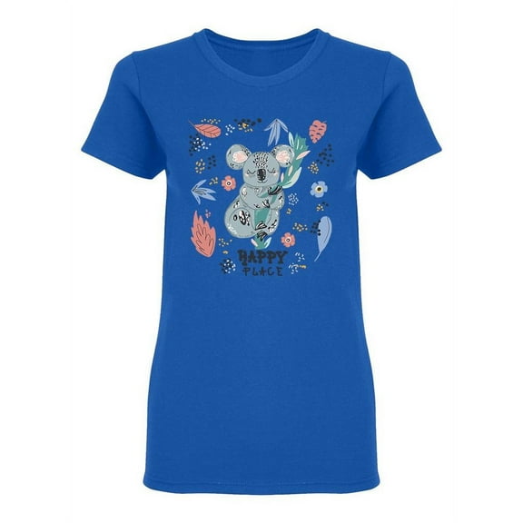 Koala Happy Place T-Shirt Women -Image by Shutterstock, Female 3X-Large