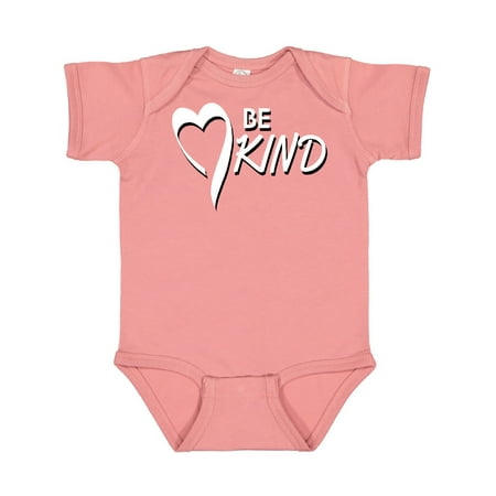 

Inktastic Be Kind with Heart Ribbon in White Text Gift Baby Boy or Baby Girl Bodysuit