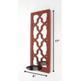 thumbnail image 2 of 17 X 5 X 6 Red Mirrored - Candle Holder Sconce, 2 of 3