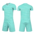 thumbnail image 2 of Nilvkv Toddler Girl Outfit, Girls Athletic Sets, Fast Dry Breathable Short Sleeve Jersey and Pocketed Shorts Set Training Green 11-12 Years, 2 of 8