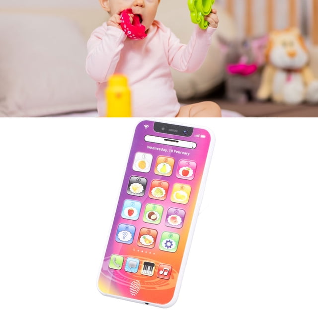 Niños Aprendiendo Teléfono Móvil, Niños Aprendiendo Juguete Jugar Celular Teléfono Superficie Esmerilada Bordes Redondeados Para Niños Niñas
