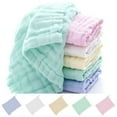 thumbnail image 3 of 10 Pcs Cotton Washcloths, Solid Color Face Towels, Muslin Cotton Face Towels Bath Small Towels for Bathroom Travel Home Kitchen 12 x 12", 3 of 9