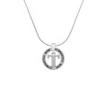 thumbnail image 2 of Delight Jewelry Silvertone Large Initial - T - Gymnastics Mom Ring Charm Necklace, 18", 2 of 4
