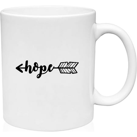 

Coffee Mug Hope Arrow Inspiring Cute Cursive Font Encouraging Follow Hope White Coffee Mug Funny Gift Cup