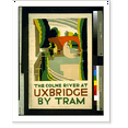 thumbnail image 2 of Historic Framed Print, The Colne River at Uxbridge by tram.E. McKnight Kauffer '24. - 2, 17-7/8" x 21-7/8", 2 of 9