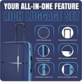 thumbnail image 4 of Mirage Luggage Gala Hardside Luggage Set, 3-Piece, 20in/24in/28in, Navy Sky Blue, 4 of 13