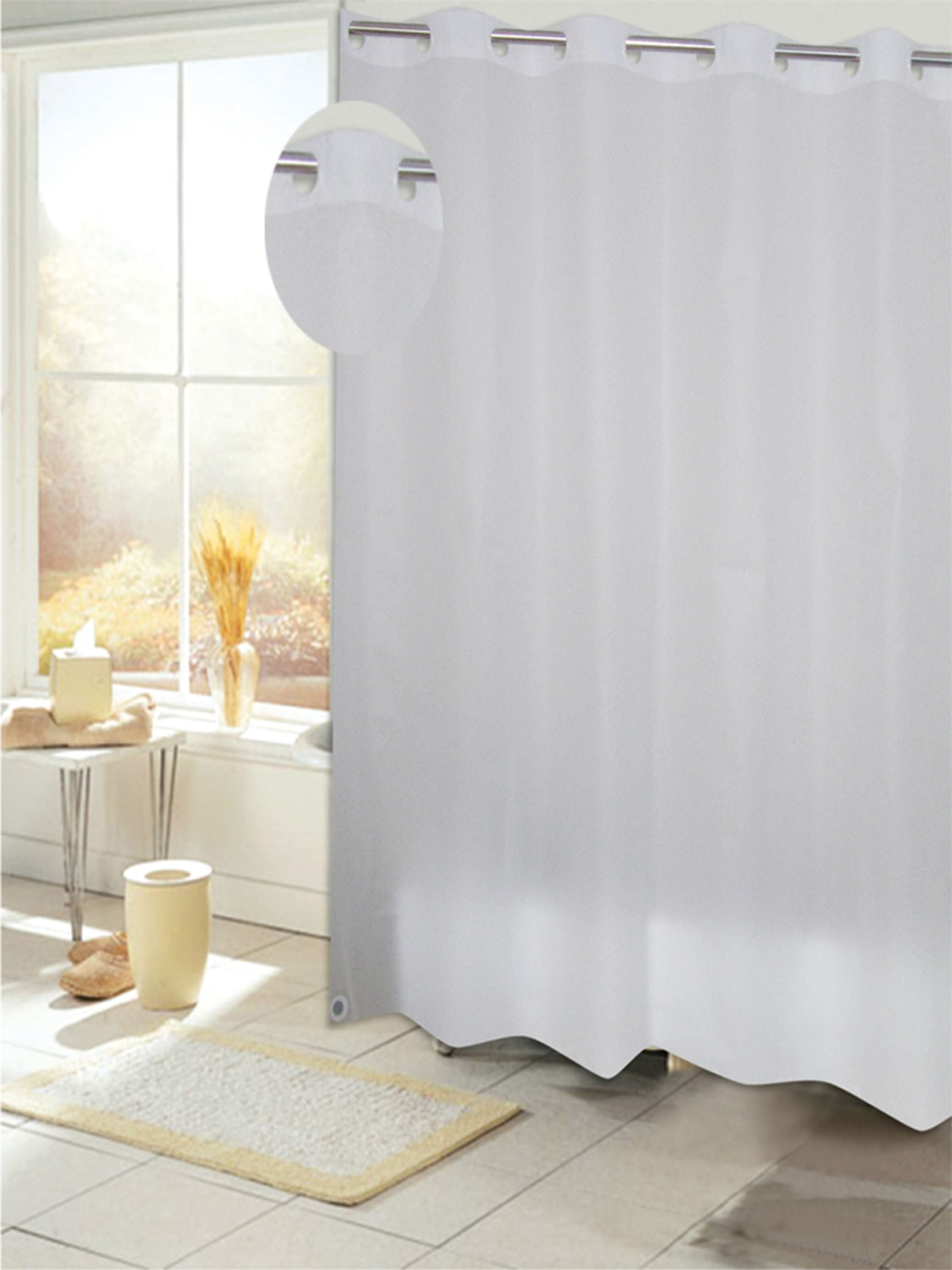 Shower Curtain Hookless 70x72 Clear 
