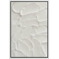 thumbnail image 2 of PixonSign Framed Wall Art Geometric White Brush Stroke Waves Abstract Shape Paintings Minimalism Modern Art Decoration Contemporary Canvas Prints Fine Art Cool for Rooms - 24"x36" White, 2 of 5
