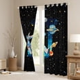 thumbnail image 3 of jejeloiu Boys Personalized Gifts Black Out Curtains,Watercolor Letter J Curtains Pack of 2 (42x63 Each),Outer Space Theme Bedroom Curtains For Boy,Lightweight Room Decoration, 3 of 6