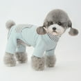 thumbnail image 3 of Walbest Dog Pajamas Striped Pet Jumpsuits Dog Onesies Long Sleeves Pet Pajamas Cute Dog Apparels Soft Pet Clothes for Puppy Small Dogs, 3 of 7