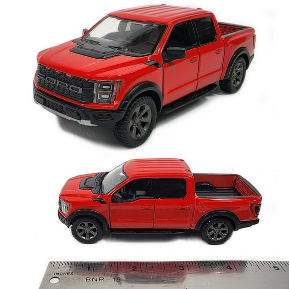 Kinsmart 5" Die-cast: 2022 Ford F-150 Raptor (Red) 1/46 Scale. Brand new/Generic Box!