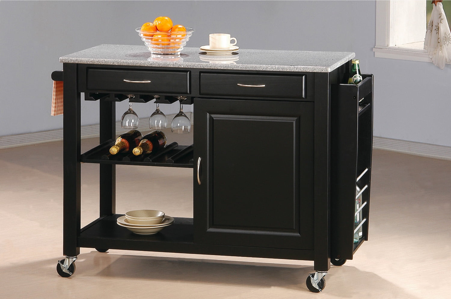 Wildon Home Cottonwood Kitchen Island With Granite Top Com