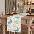 thumbnail image 2 of Table Runners 108 Inches Long Dress Scarves, Teal Red Coastal Farmhouse Coffee/Dining/Kitchen Table Runner for Living Room, Retro Beach Nautical Sea Turtle Coral 13x108 Inch, 2 of 9