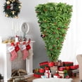 thumbnail image 2 of 7.5FT Green Christmas Tree, Upside Down Christmas Trees with 1500 Tips Realistic PVC Branches, Home Indoor Decor Artificial Pine Tree w/DIY Berries, Metal Base, 2 of 11