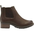 thumbnail image 2 of Women's Eastland Jasmine Chelsea Boot Brown Tumbled Synthetic 9.5 W, 2 of 6