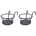 thumbnail image 3 of Flower Pot Hanger Basket Pot Holder Balcony Planters Railing Iron Art Fence Planters Hanging Planter Pot Container, 3 of 9